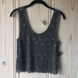 Topshop embellished cropped tank